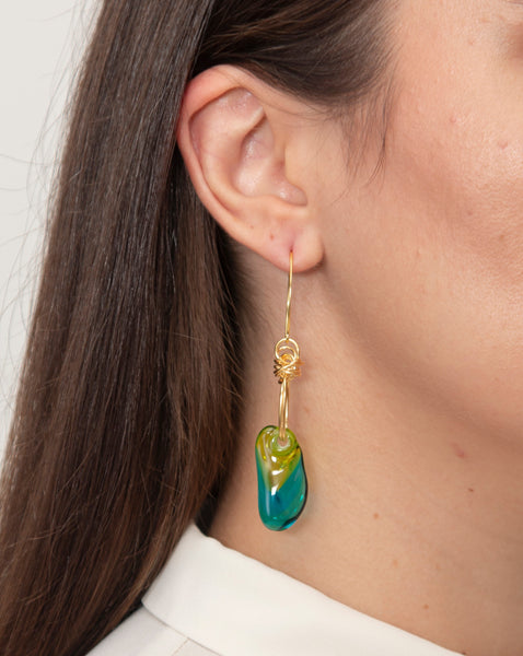 Nature Flow Glass Earrings