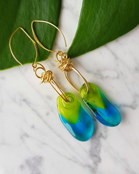 Nature Flow Glass Earrings